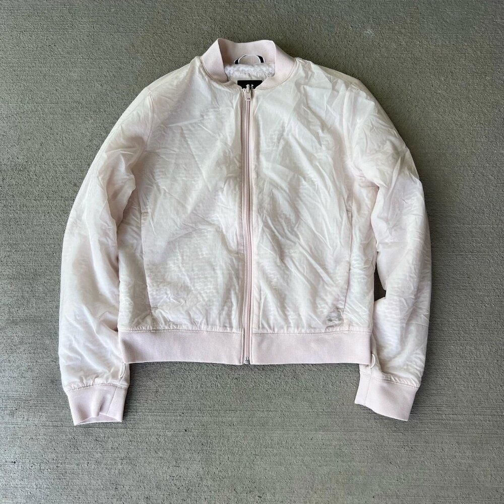 Under Armour Women’s ColdGear Bomber Jacket Medium Loose Fit Lightweight White
